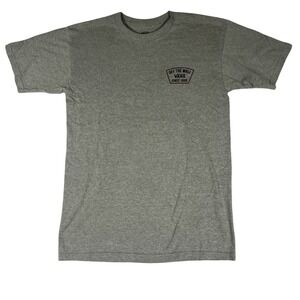 Vans Off The Wall Graphic T-Shirt Gray Mens Small Short Sleeve Logo Front/Back